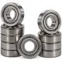 10pcs R4-ZZ Bearings (1/4 x 5/8 x 10/51 inch) Double Rubber sealed Deep Groove Ball Bearing, High Speed and Fits RC Cars and Other Electronic Appliances