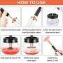 Makeup Brush Cleaner and Dryer, Lemcrvas Professional Electronic Makeup Brushes Spinner Comestic Brushes Cleaning Tool with 8 Rubber Collars, Easy Wash and Fast Dry (white)