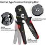 Ferrule Crimping Tool Kit - Sopoby Ferrule Crimper Plier (AWG 28-7) w/ 1800pcs Wire Ferrules Kit Wire Ends Terminals(AWG 22-8)