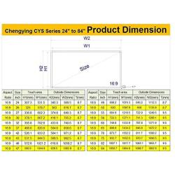 Chengying 40 Inch 10 Points Multi-Touch Infrared Touch Frame IR Touch Panel 40 Inches Infrared Touch Overlay USB Driver Free HID Compatible (Renewed)