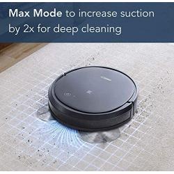 Ecovacs DEEBOT 500 Robot Vacuum Cleaner with Max Power Suction, Up to 110 min Runtime, Hard Floors and Carpets, Pet Hair, App Controls, Self-Charging, Quiet, Large, Black