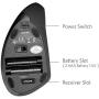 Anker 2.4G Wireless Vertical Ergonomic Optical Mouse, 800 / 1200 /1600 DPI, 5 Buttons for Laptop, Desktop, PC, Macbook - Black
