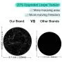 ITNRSIIET [20% Larger] Mouse Pad with Stitched Edge Premium-Textured Mouse Mat Waterproof Non-Slip Rubber Base Round Mousepad for Laptop PC Office 8.7×8.7×0.12 inches, Black Marbling