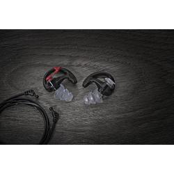SureFire EP4 Sonic Defenders Plus filtered Earplugs, triple flanged design, reusable, Black, Medium