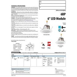 Lithonia Lighting 6BPMW HL 30K 90CRI M6 High Output LED Recessed Baffle Module, 10W, 3000K, White, 5/6-Inch