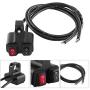 Qiilu 12V 16A CNC Aluminum On-Off Rocker Switches Handlebar Headlight Spotlight Dual Switch for Motorcycle Motorbike