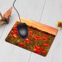 NICOKEE Poppy Rectangle Gaming Mousepad Poppy Flower Red Floral Landscape Mouse Pad Mouse Mat for Computer Desk Laptop Office 9.5 X 7.9 Inch Non-Slip Rubber