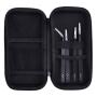 4 Pieces Precision Tweezers Set ESD Tweezer Kit, Anti-Static Stainless Steel Tweezers Kit Curved Tweezers with Case for Craft, Jewelry, Electronics, Laboratory Work
