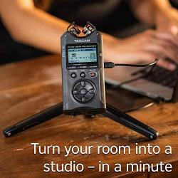 Tascam DR-40X Four-Track Digital Audio Recorder and USB Audio Interface, Black