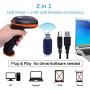 Tera Barcode Scanner Wireless Versatile 2-in-1 (2.4Ghz Wireless+USB 2.0 Wired) Rechargeable 1D Barcode Reader USB Handheld Bar Code Scanner Wireless with Stand