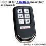 2Pcs Coolbestda 7buttons Key fob Cover Remote Control Keyless Jacket Holder Bag Case for 2020 2019 2018 Honda Odyssey elite ex