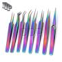 DDP PREMIUM SET OF 8 PCS RAINBOW TITANIUM STAINLESS STEEL ELECTRONIC CRAFT JEWELLERY WATCH MAKERS TOOL TWEEZERS-A+ QUALITY