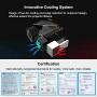 Wireless Mini Projector with Bluetooth YouTube 1080P Wireless Sync with iPhone, LED Portable Home Theater Projector for Movie Gaming, Built-in Speaker HDMI USB VGA Aux Audio