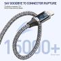 iPhone Charger Cable, MFi Certified 5Pack 1ft/3ft/3ft/5ft/5ft Nylon Braided Lightning Cable for Fast Charging and Syncing Compatible with iPhone 12/11/Pro/X/XS/XR/Max/SE/8/8P/7/7P/6S/6/5 iPad