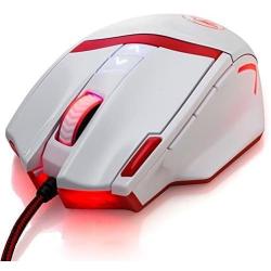 Redragon M801 PC Gaming Mouse LED RGB Backlit MMO 9 Programmable Buttons Mouse with Macro Recording Side Buttons Rapid Fire Button for Windows Computer Gamer (Wired, White)