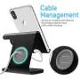 Apple Watch Stand, ZVEdeng Phone and Apple Watch Stand, Apple Watch Charging Station Stand Dock, Universal Stand Holder for iPhone 12 Pro Max/12/12 Pro/12 Mini Apple Watch 38mm-42mm-Black Leather