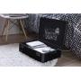 Vaultz Locking Storage Chest/Dorm Storage with Combination Locks, 6.5 x 19 x 13.5 Inches, Black on Black (VZ00458)