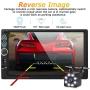 Double Din Car Stereo,Upgraded Version 7 Inch Touch Screen Car mp5 Player Support Backup Rear View Camera fm Radio Car Audio with Hands-Free Mirror Link.