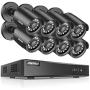 ANNKE 1080P Security Camera System 5MP Lite H.265 Surveillance DVR and (8) 1080P HD Weatherproof Camera, Easy Remote View, Smart Playback, NO Hard Drive-S300