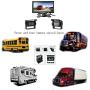 HD Backup Camera and Monitor Kit 7 Inch LCD Rear View Monitor Easy Installation for Cars, Trucks, Pickups, Hard-Wired Dual Waterproof Night Vision Camera Continuous Use Grid Lines