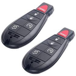 Keyless Remote,ECCPP 2X 5 Button 433MHz Replacement Unncut Automotive Keyless Entry Remote Control Transmitter Key Fob for Jeep Dodge Chrysler M3N5WY783X