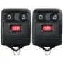 2 Replacement Keyless Entry Remote Control Key Fob Clicker Transmitter 3 Button - Black