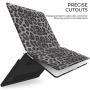 OneGet MacBook Pro 13 inch Case 2016 2017 2018 2019 Release A2159 A1989 A1706 A1708 PU Leopard Print PU Leather Hard Shell Case & Keyboard Cover&Screen Protector Compatible with MacBook Pro13(4189)
