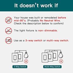Smart Light Switch Treatlife Dimmer Light Switch, 4 Pack, Works with Alexa and Google Assistant, Neutral Wire Needed, 2.4Ghz Wi-Fi, Schedule, Remote Control, Single Pole, FCC Listed