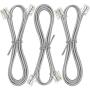 NECABLES (3 Pack) Phone Cord 2ft Telephone Cable RJ11 6P4C Male to Male for Landline and Fax - 2 Feet