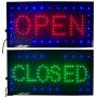 Ovovo Ultra Bright LED 2 in 1 Open Closed Sign, Business Signs for Drink Food Restaurant Diner Cafe Bar Pub Coffee Shop Store Wall Window Display Fixture