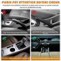 JESTOP Car Seat Gap Filler, 2 Packs Leather Car Front Seat Storage with Dual USB Charging, Auto Center Console Organizer for Cell Phone Wallet Coin Key (Black)