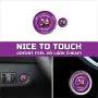 ToolEpic for Dodge Challenger Charger Scat Pack Decal Accessories 2015-2021 - Engine Start Stop Button Overlay Sticker Emblem - Push to Start Button Plum Crazy Purple Badge Cover - Perfect for Decals