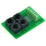 Electronics-Salon RJ11/RJ12 6P6C Jack 4-Way Buss Breakout Board, Terminal Block, Connector.