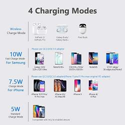 Yootech Wireless Charger, Qi-Certified 10W Max Fast Wireless Charging Pad Compatible with iPhone 12/12 Mini/12 Pro Max/SE 2020/11 Pro Max,Samsung Galaxy S21/S20/Note 10/S10,AirPods Pro(No AC Adapter)