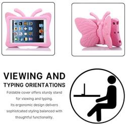 Simicoo iPad Mini 4 3 2 3D Cute Butterfly Case for Kids Light Weight EVA Stand Shockproof Rugged Heavy Duty Kids Friendly Tablet Case for iPad Mini 4 3 2 (Pink)