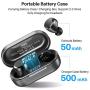TOZO T12 Wireless Earbuds Bluetooth Headphones Premium Fidelity Sound Quality Wireless Charging Case Digital LED Intelligence Display IPX8 Waterproof Earphones Built-in Mic Headset for Sport Black