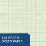 Roaring Spring 5x5 Grid Engineering Pad, 15# Green, 3 Hole Punched, 8.5'' x 11'' 200 Sheets, Green Paper