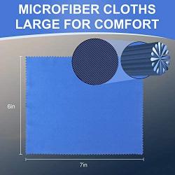 10 Pack Assorted Colors Microfiber Cleaning Cloths - 6'' x 7'' Microfiber Glasses Cloth - Great for Cleaning Eyeglasses, Cell Phones, Screens, Lenses, Glasses, Screens, and All Delicate Surface