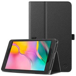 Fintie Folio Case for Samsung Galaxy Tab A 8.0 2019 Without S Pen Model (SM-T290 Wi-Fi, SM-T295 LTE), [Corner Protection] Slim Fit Premium Vegan Leather Stand Cover, Black