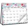 CRANBURY Small Desk Calendar 2021 - (Floral, 8x6''), Use Gorgeous Easel Calendar 2021 Flowers as Standing Calendar, Table Top Calendar, Stand Up Calendar Includes Stickers for Calendars 2021