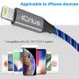 iCrius iPhone Charger Cable, MFi Certified 6ft LED Light Up Visible Flowing Lightning Charger Charging Cord Compatible with iPhone12 Plus/XS/XR/X /8 Plus / 8/7 Plus / 7, iPod Touch More iCrius iPhone Charger Cable, MFi Certified 6ft LED Light Up Visible Flowing Lightning Charger Charging Cord Compatible with iPhone12 Plus/XS/XR/X /8 Plus / 8/7 Plus / 7, iPod Touch More