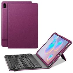 Fintie Keyboard Case for Samsung Galaxy Tab S6 10.5'' 2019 (Model SM-T860/T865/T867), [Patented S Pen Slot Design] Folio Stand Cover with Removable Wireless Bluetooth Keyboard, Purple