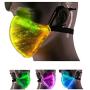 7 Color Lights LED Light up Face Mask USB Rechargeable Glowing Luminous Dust Mask for Christmas Party Festival Dancing Rave Masquerade Costumes (Face Mask)
