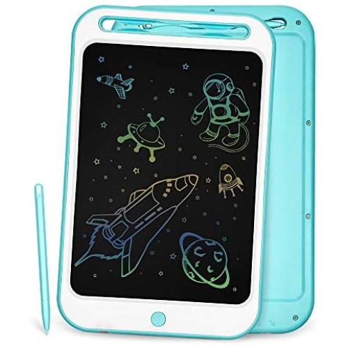 Richgv Big Side，Bright and Colorful LCD Writing Tablet 10 Inches Colorful Electronic Writing & Drawing Doodle Board with Memory Lock Digital Writing Pad for Kids and Adults at Home, School, Office