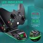 OIVO Controller Charger,Dual Charging Station Updated LED Strap,Charger Docking Station with 2 Rechargeable Battery Packs