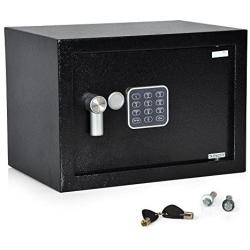 Home Security Electronic Lock Box - Safe with Mechanical Override, Digital Combination Lock Safe, LED Low Battery Indicator, Includes Mounting Bolts, Keys & (4) x ‘AA’ Batteries - SereneLife SLSFE15