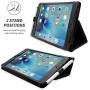 Snugg iPad Mini 5 (2019) & iPad Mini 4 (2015) Leather Case, Flip Stand Cover - Black