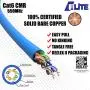 CAT6 Riser (CMR), Ethernet Cable 1000ft, No Spline, Unshielded Twisted Pair (UTP) 23AWG, Solid Pure Bare Copper, 550MHz, UL Certified, Easy to Pull (Reelex II) Box, Bulk Networking LAN Cable