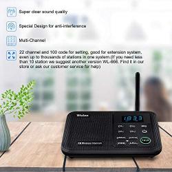Wuloo Intercoms Wireless for Home 1 Mile Range 22 Channel 100 Digital Code Display Screen(Only 1 Unit for Expandable The Original intercom System, CAN NOT Work Without Other Units)
