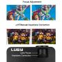 Luby Portable Movie Projector with Free Projector Screen Perfect for Fun Camping Neighborhood Gathering Backyard Movie